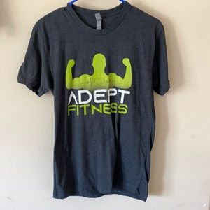 Grey Adept Fitness T-Shirt.